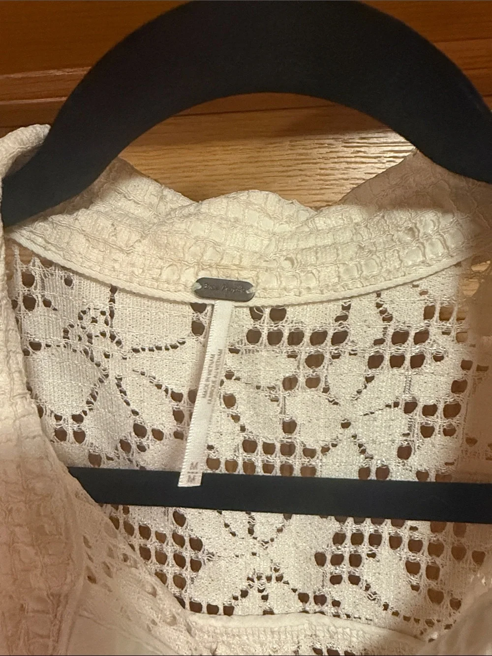 Free People In Your Dreams Lace Buttondown White M